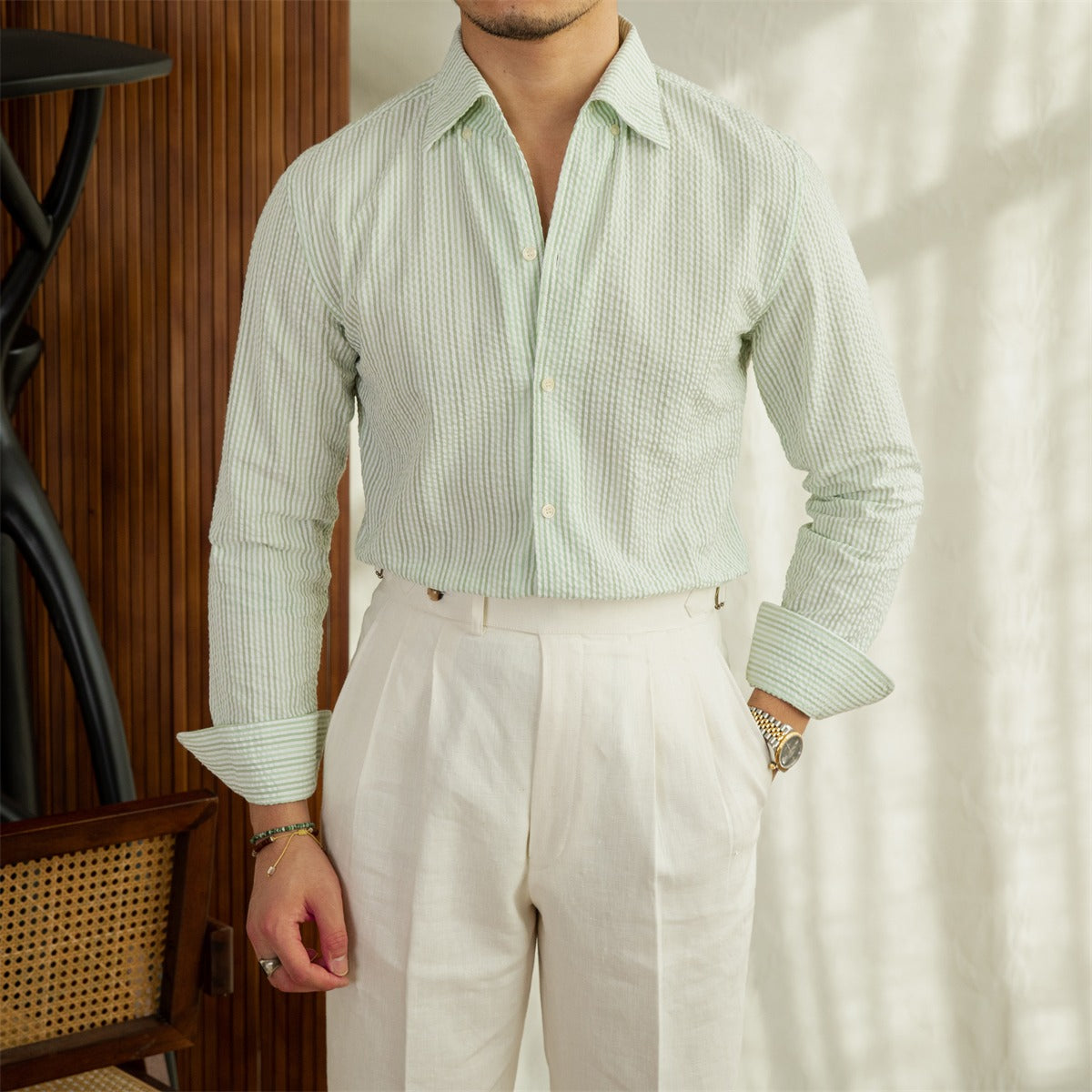 Venecia - Camisa Elegante de Rayas