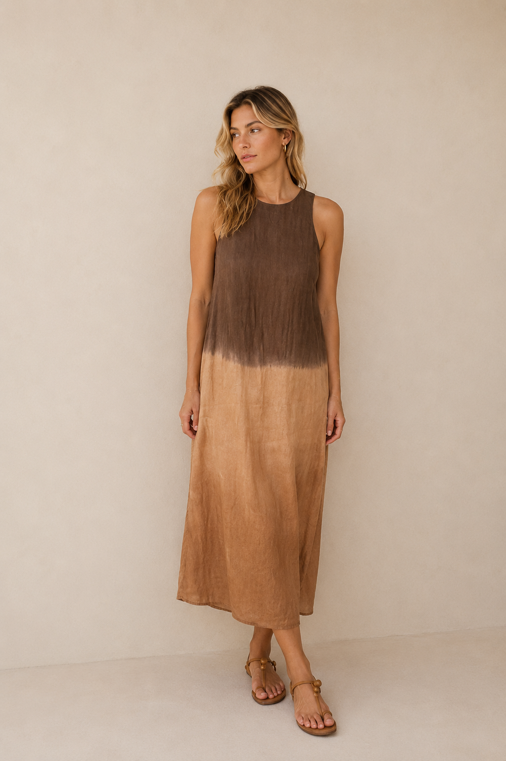 Ángela | Elegante vestido con estampado natural