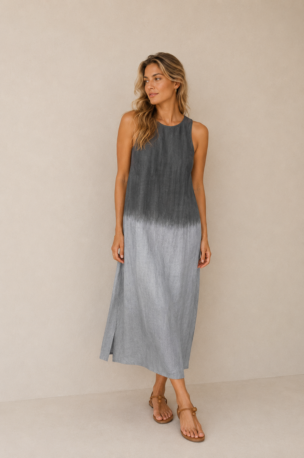 Ángela | Elegante vestido con estampado natural