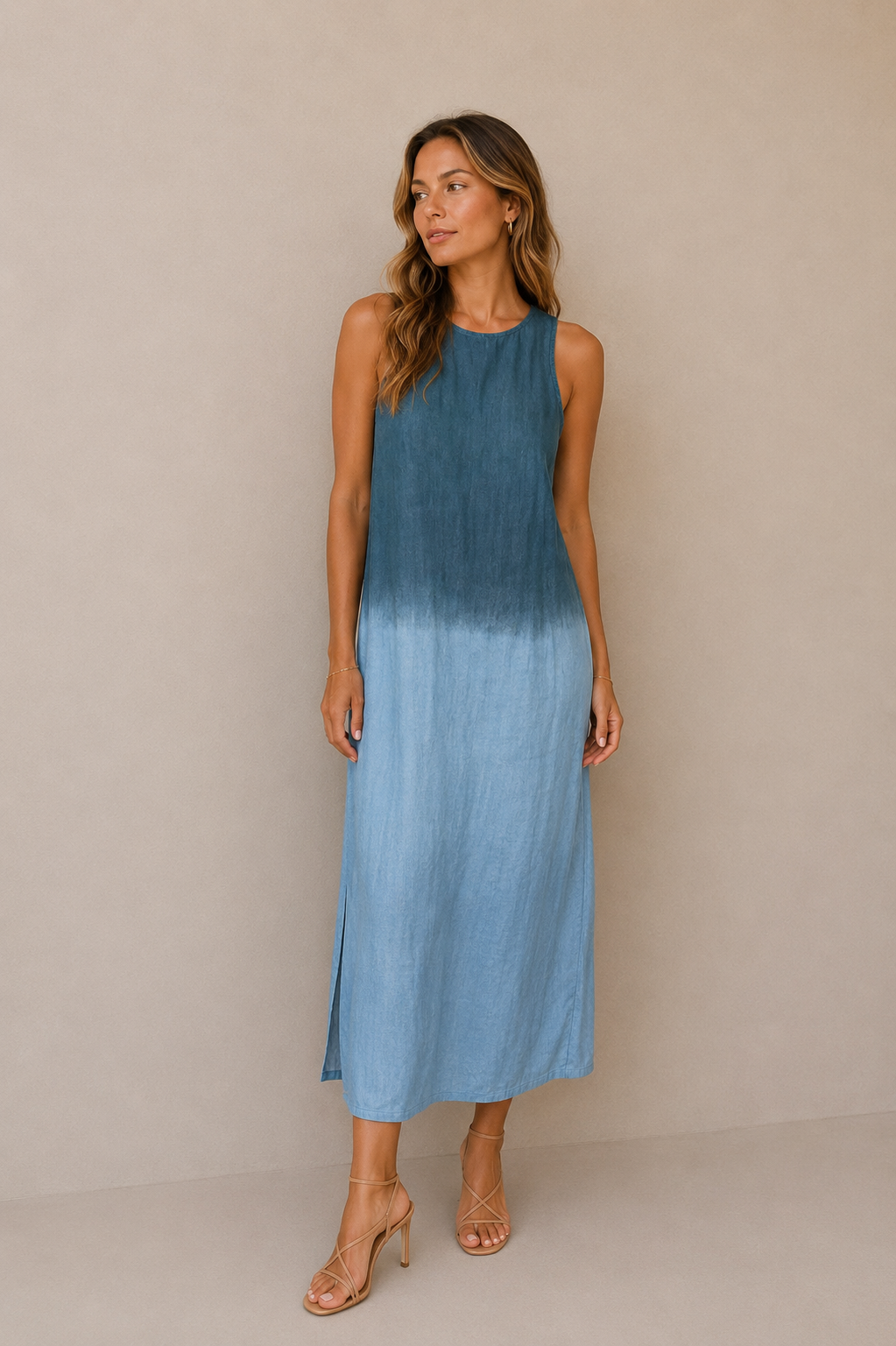 Ángela | Elegante vestido con estampado natural