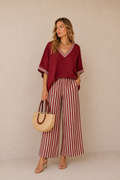 Solana | Conjunto de lino a rayas para mujer