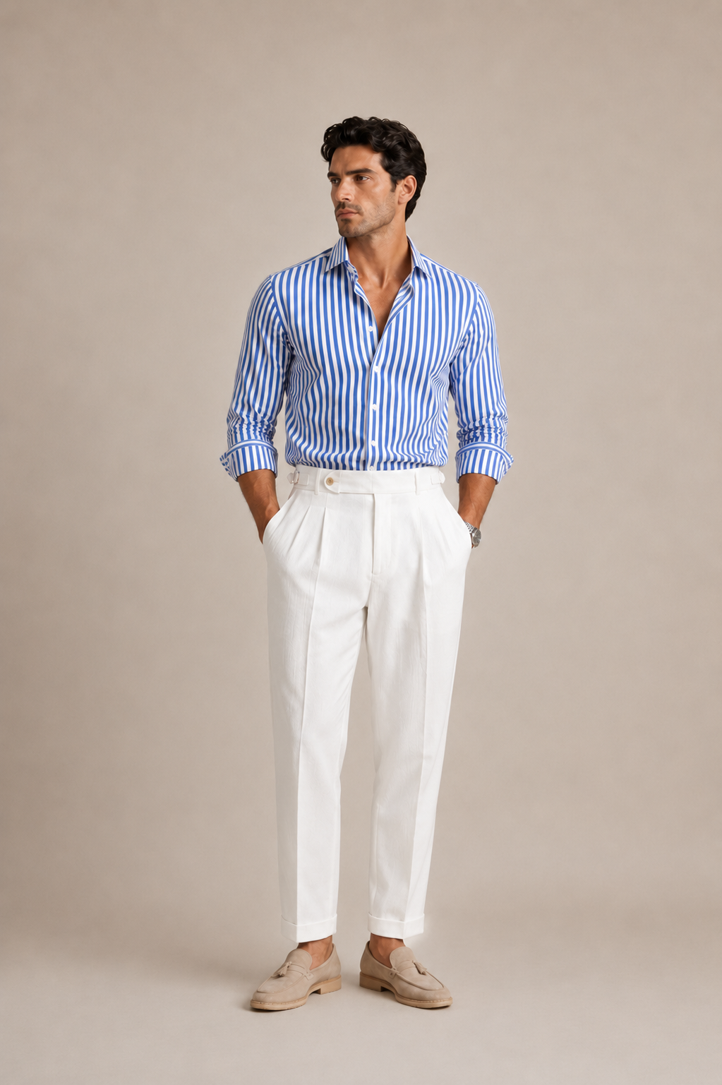 Gandia - Camisa Elegante de rayas