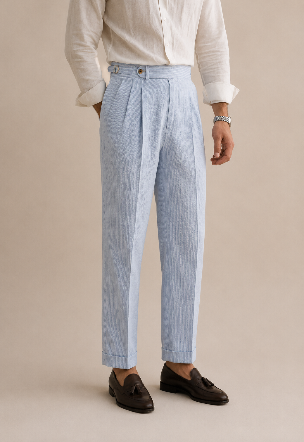 Sr Daniel - Pantalón Marinero Elegante de Pinzas