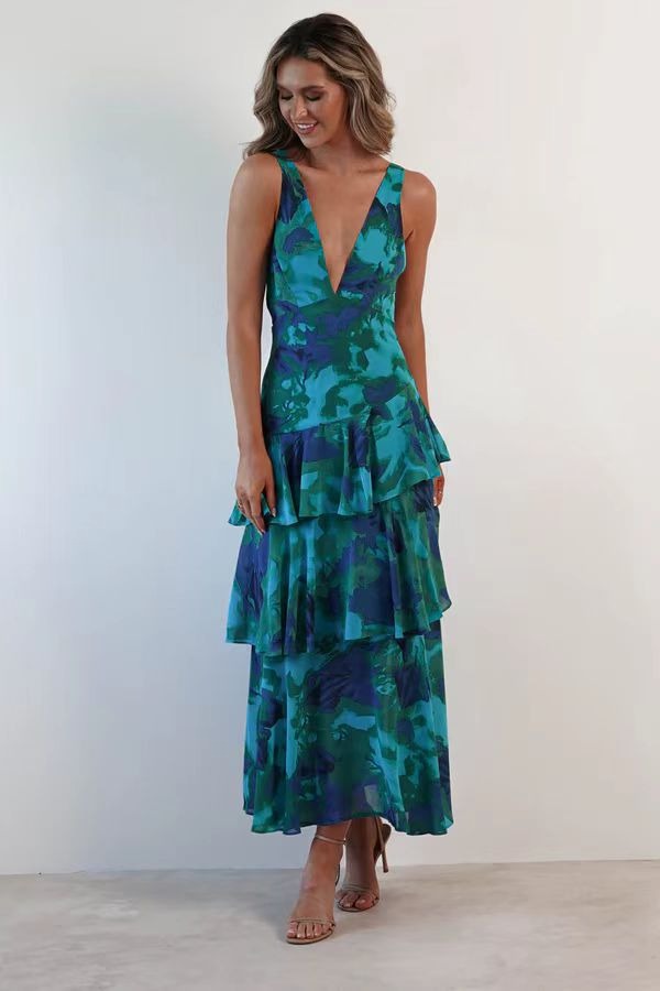 Elsa I Vestido Largo Floral Elegante