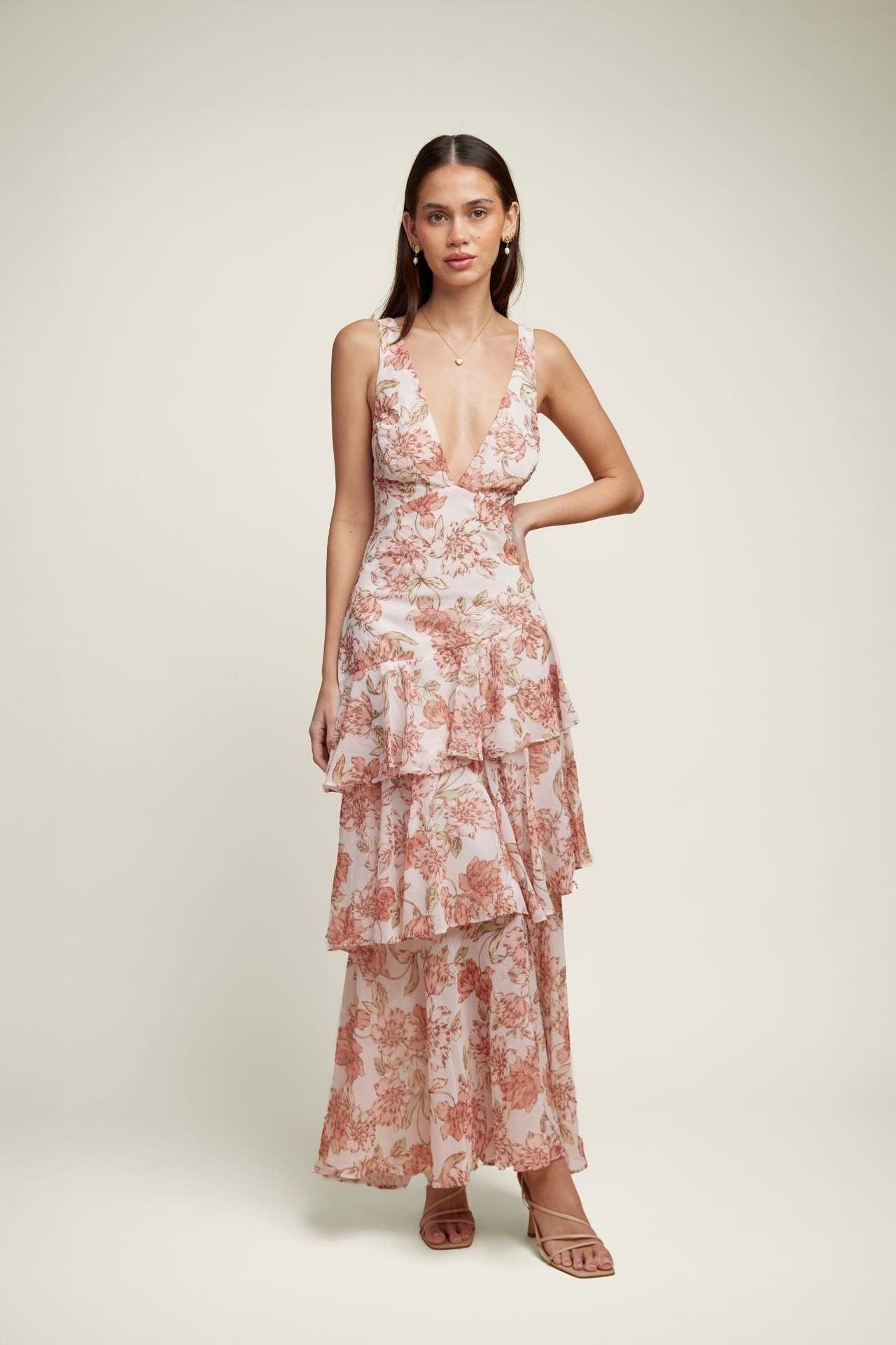 Elsa I Vestido Largo Floral Elegante