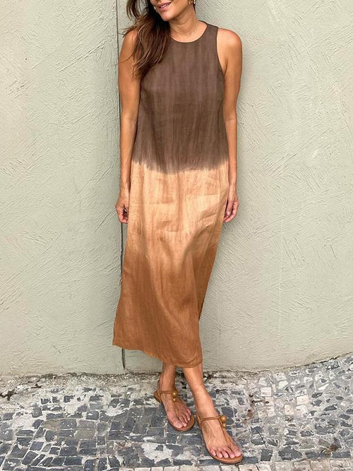 Ángela | Elegante vestido con estampado natural