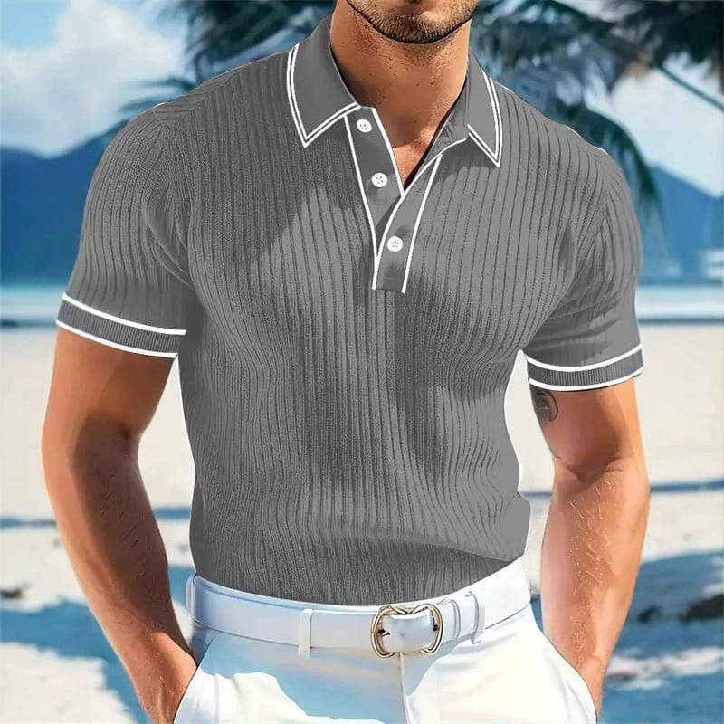 Silicia | Polo de punto acanalado